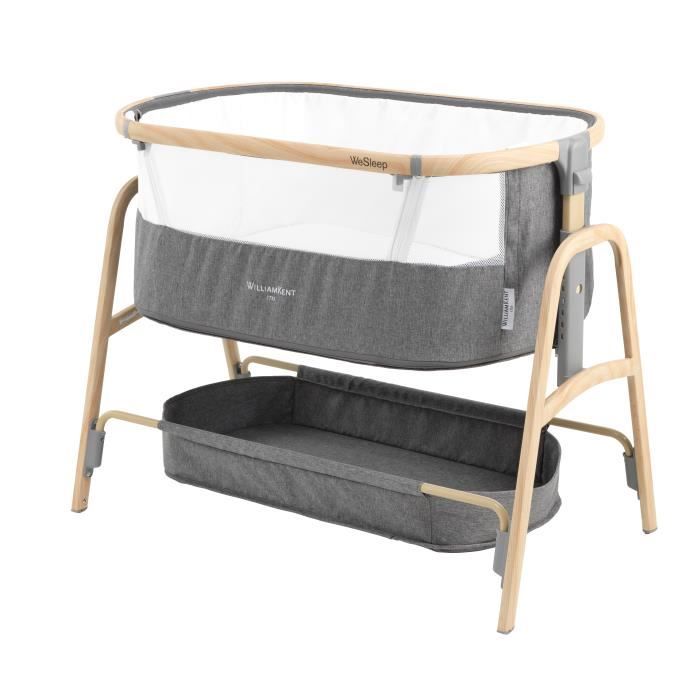 Lit De Voyage Bébé Wedream William Kent | Évolutif 0-3 Ans | Matelas Inclus | Sac De Transport | Gris