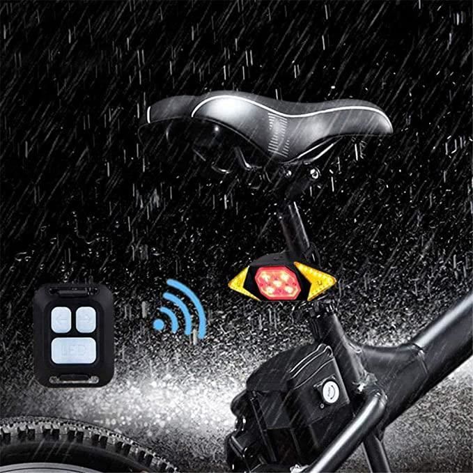 Feux de vélo arrière - Chargement USB - clignotant - Télécommande sans fil