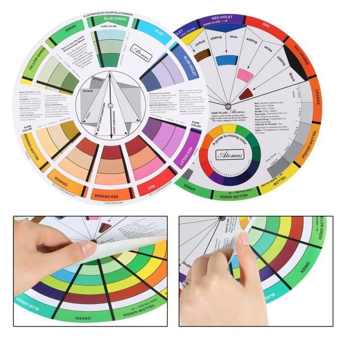 Roue de couleur professionnelle pour la recherche de combinaisons de couleurs, guide de mélange