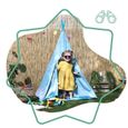 Badabulle Tipi Jungle pour Enfant Anti-UV FPS 50+ Matelas Waterproof Evolutif 100x100x120cm-1