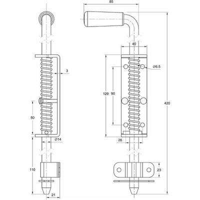 Kipika Barre de dips en forme de Y pour cage électrique avec trou de 1 Kipika Barre de dips en forme de Y pour cage électrique avec trou de 1