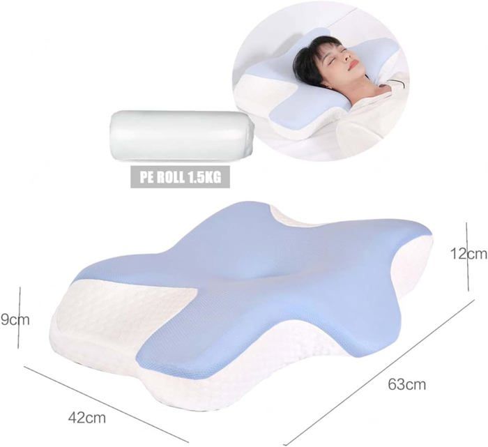 Oreiller Cervical Pour Correction De La Colonne Cervicale Et Aide Au Sommeil Taie Oreiller Amovible Produit Aide Au Sommeil Noir 32x11x16cm 97364716