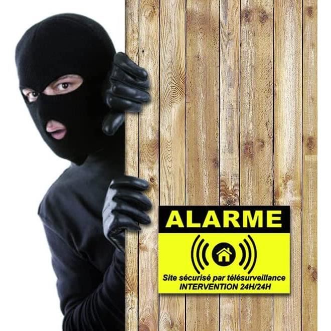 Panneau AlarmePancarte Alarme Dissuasion en PVC Site sécurisé par — free download