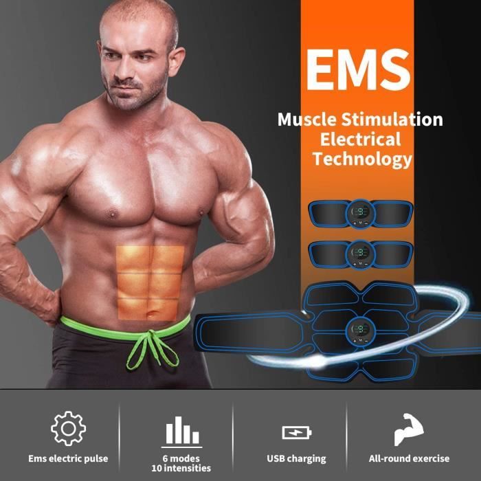 Ceinture Abdominal Electrostimulateur, Abdominale Appareil  Electrostimulation, Entraînement Abdominal EMS - 6 Modes 15 intensités pour  Homme et Femme, Rechargeable : : Sports et Loisirs