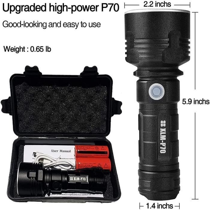 XLM-P70 Lampe de poche LED haute puissance 30 000 – 10 000