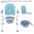 Chaise percée  - fauteuil roulant percé - chaise de douche - seau amovible, accoudoirs - hauteur réglable -POU HB068-2