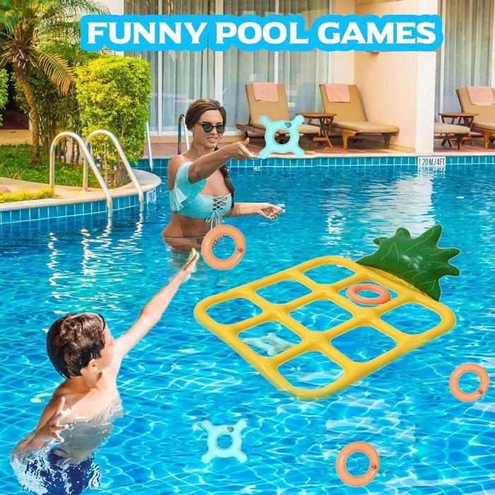 Inflatable Chess Pool Toss Game Set, Inflatable Toys for Pool Games, Toss Set Water ...