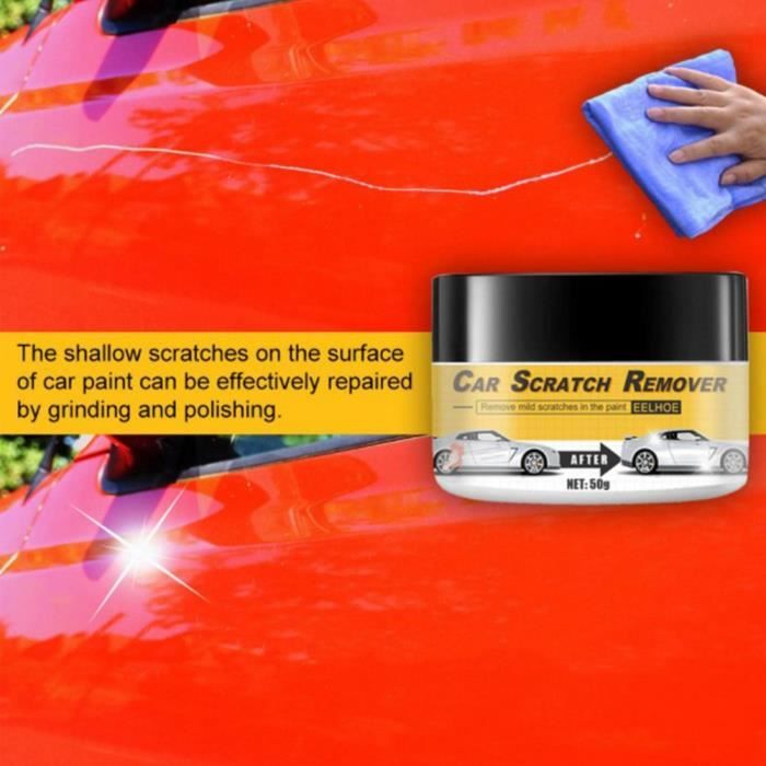 Cire Réparatrice Rayures Voiture - Kit Avec éponge Et Serviette, 100g, Universelle - Pour Petits Dommages, Brillance Restaurée