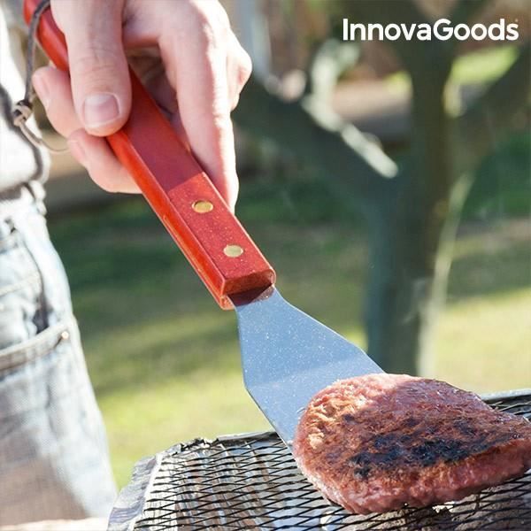 Grilliance Lot de 30 ustensiles de barbecue en acier inoxydable de qualité supérieure, Pince à barbecue, spatule, tire-bouchon, kit avec mallette et tapis, Cadeau pour le jardin et le camping, argenté Grilliance Lot de 30 ustensiles de barbecue en acier inoxydable de qualité supérieure, Pince à barbecue, spatule, tire-bouchon, kit avec mallette et tapis, Cadeau pour le jardin et le camping, argenté