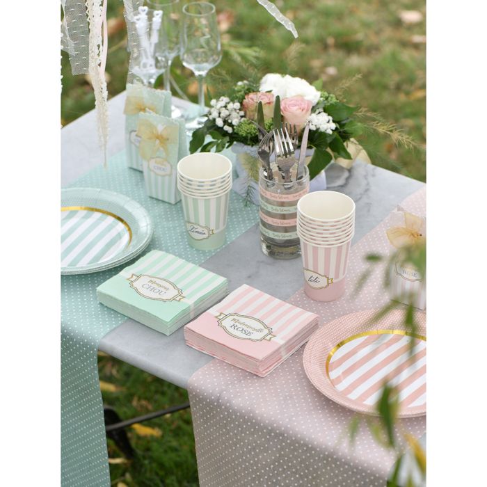 Lot De 16 Serviettes Papier Baby Shower Fille