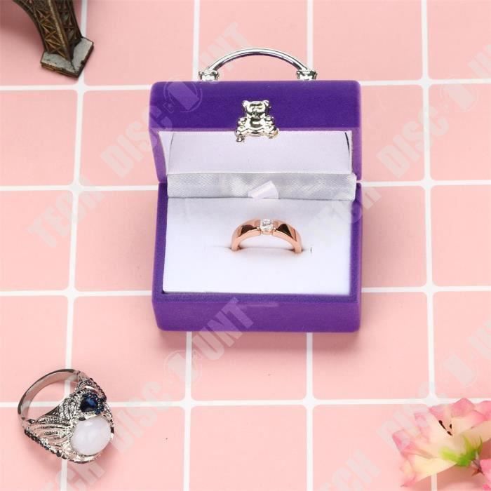 Ancienne Boîte à Bijoux En Tissu Violet Avec Intérieur Matelassé Et Décorations Métal