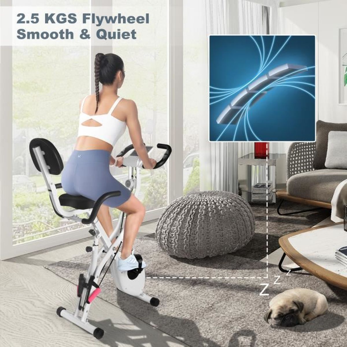 Velo appartement pliable hotsell roue inertie 8 kg