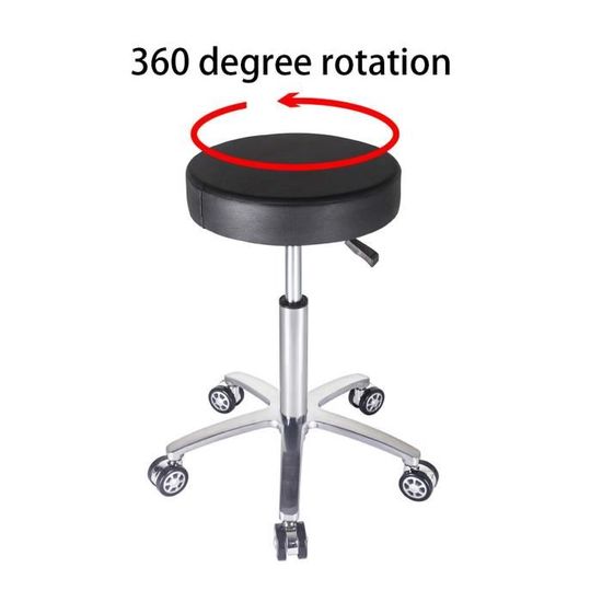 Tabouret Roulettes Professionnel Reglable Pour Bar Bureau Clinique Salon Noir Achat Vente Tabouret De Bar Cdiscount