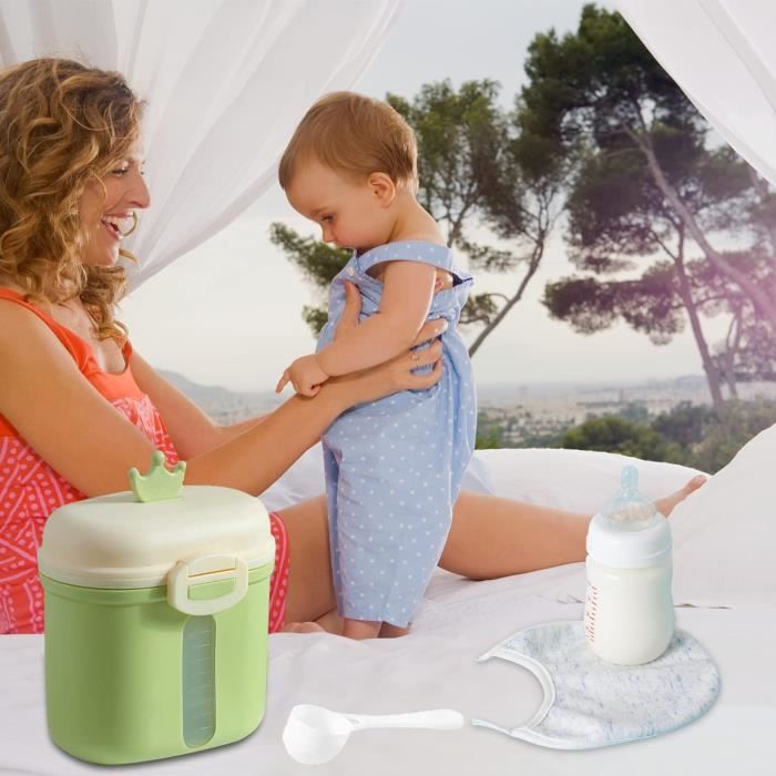 Distributeur De Lait En Poudre 4 Compartiments Empilables - Portable Pour Bébé - Rangement Pratique