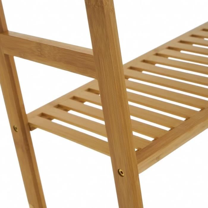 Meuble en bambou: étagère 3 plateau en bambou ou commode en bambou moucheté  - Etagère bambou- Hydile