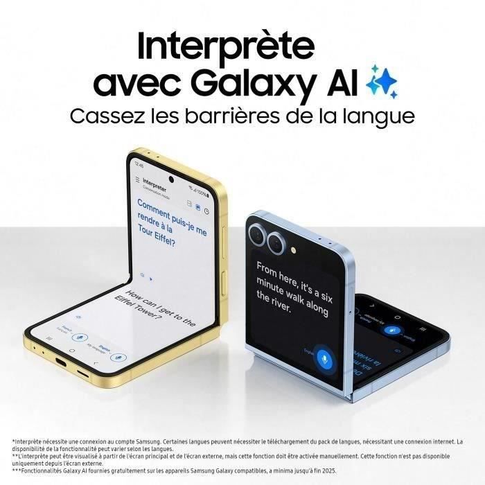 Samsung Galaxy Z Flip6 Smartphone 512 Go Jaune - Cdiscount Téléphonie