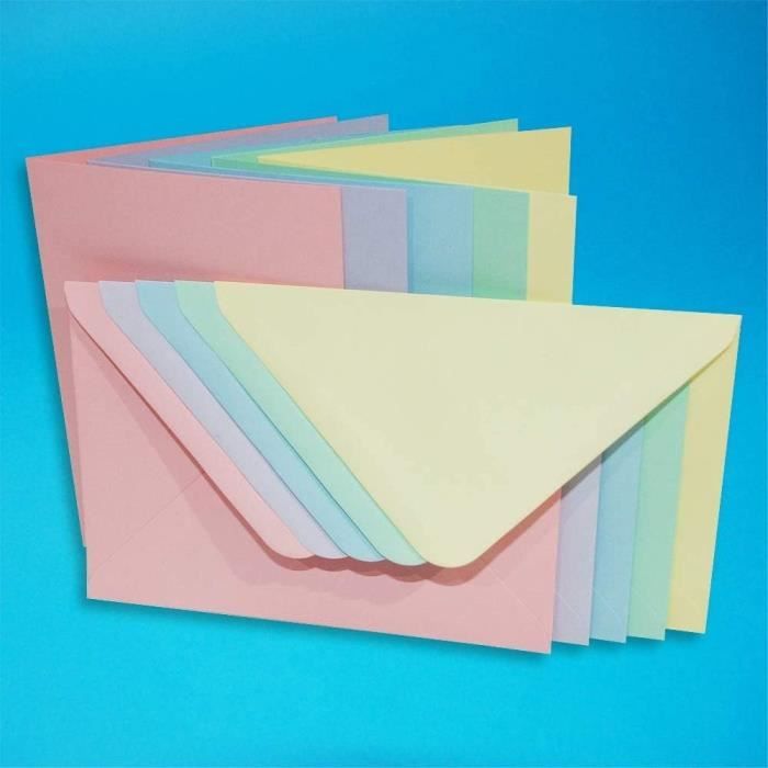 Enveloppes de couleur, enveloppes colorées