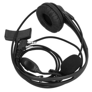 Casque Filaire UAYESOK Oreillette Radio En Forme De G Avec Microphone PTT Pour Radio 2 Ecouteur Filaire