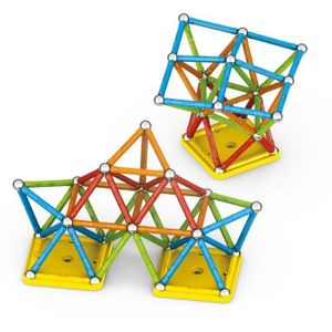 Blocs Magnétiques 120 Pièces – 20 Voitures à Friction – Construction 3D – STEM – Dès 3 Ans