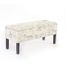 Banc Coffre De Rangement Renens 95x36x44 Tissu Motif Ecriture