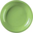 Assiette plate et ronde vert anis incassable 22cm (x10) REF/52750-0