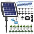 Kit d'irrigation goutte à goutte automatique énergie solaire KENLUMO - Tuyau de 15m pour jardin-0