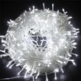 Guirlande lumineuse extérieure 100 LED 10m - SDLOGAL - 8 modes d'éclairage - lumière blanche-0