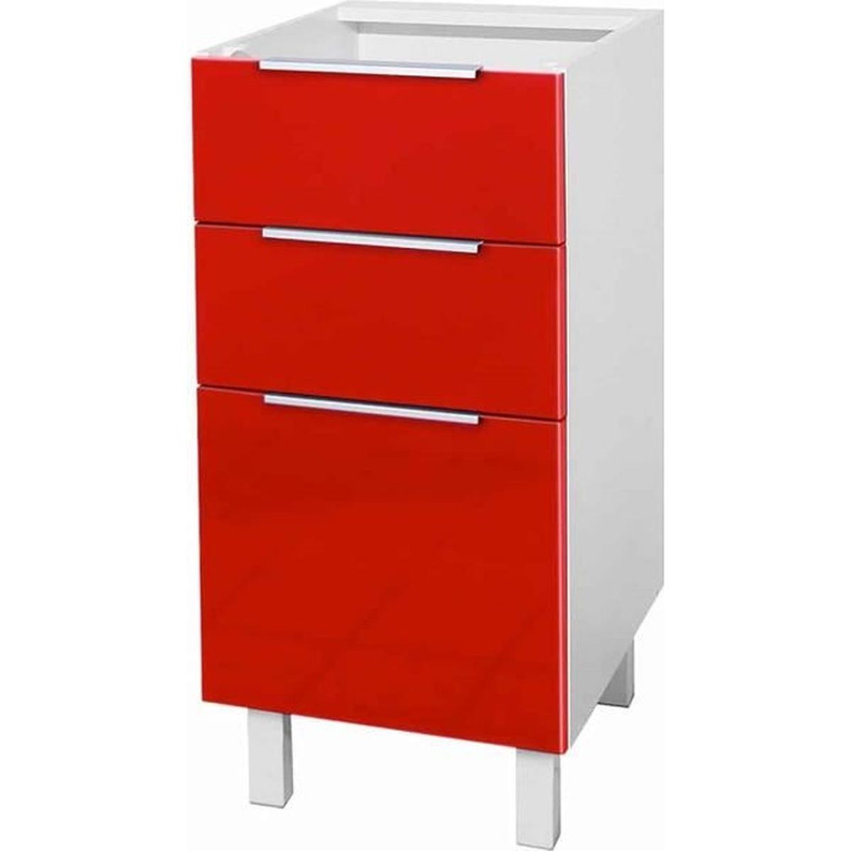 Caisson bas de cuisine rouge Caisson bas de cuisine rouge