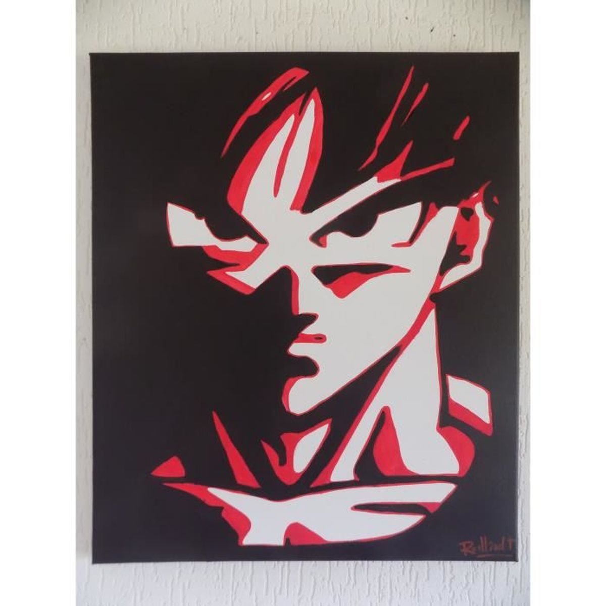 Tableau Dragon Ball Z Red Foor Peinture Toile Deco Design Idee
