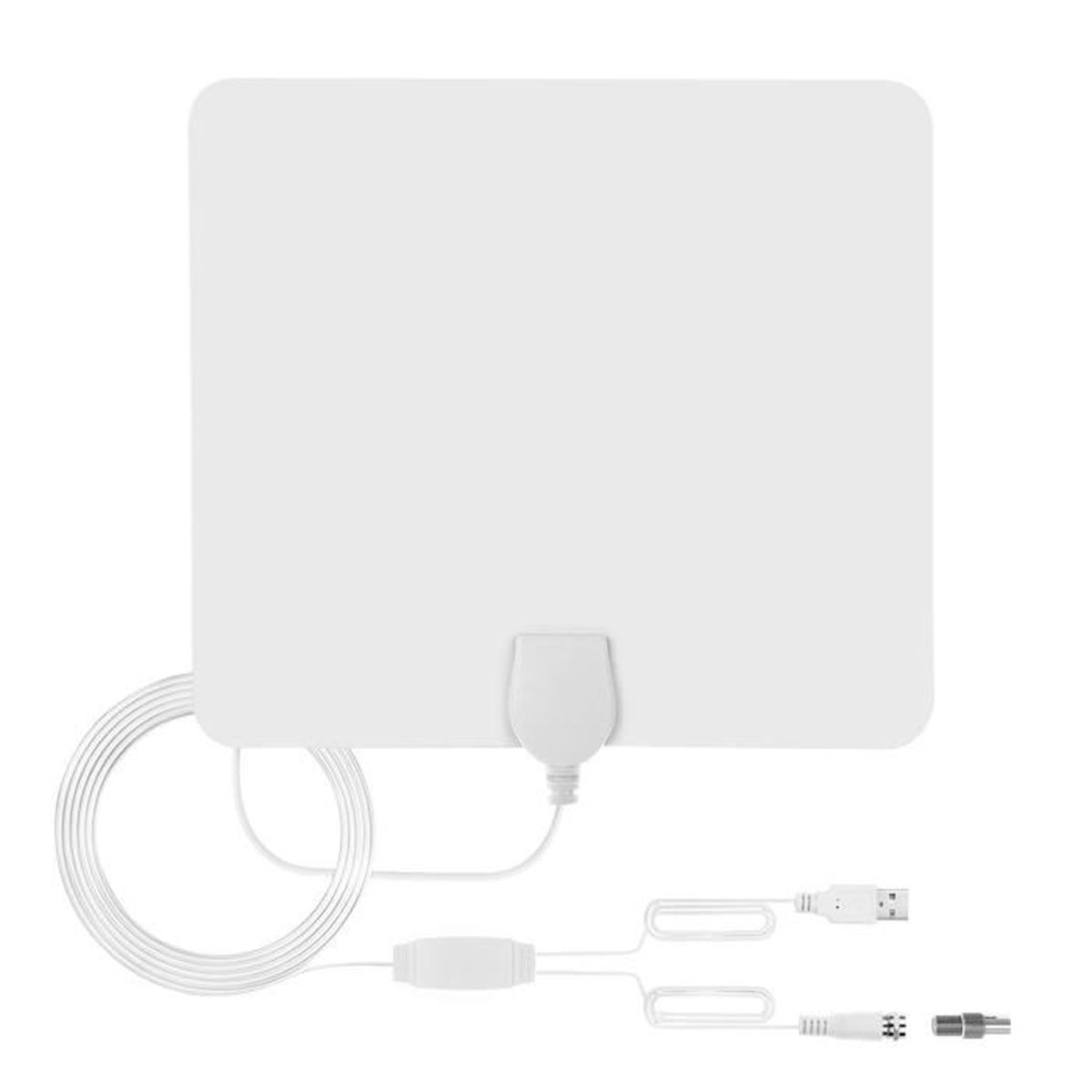 Antenne Tv Antenne Tv Numerique Hd Interieure Avec 80 Miles Antenne Longue Portee Antenne Hdtv Signal Booster Cable Coaxial Version Recepteur Decodeur Avis Et Prix Pas Cher Cdiscount
