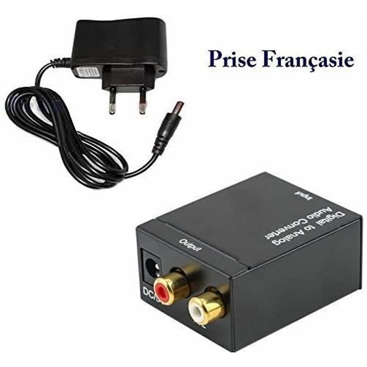 Convertisseur NumériqueAnalogique Audio Adaptateur DAC Toslink Coaxial Optique vers RCA L/R