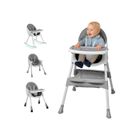 Chaise haute bébé -ALIGHTUP -Fauteuil à Bascule pour Enfants, Avec pieds antidérapants et roues pivotantes verrouillables- Gris