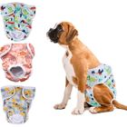 Couches Lavables pour Chiennes - AMOUNE - Taille L - Motif Requin - Motif Renard - Motif Dino