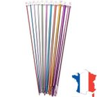 HAOPYOU Lot de 11 aiguilles à crochet tunisien/afghan en aluminium, multicolores, 2 à 8 mm