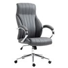 Fauteuil de Bureau Wigan en véritable cuir - CLP - Ajustable - Pivotant - Gris