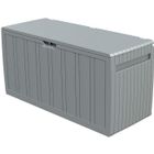 Coffre de rangement en résine Gardiun Top 117x45,5x57,50 cm 270L Montage par clic avec système de verrouillage de couleur grise