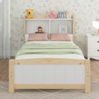 SWEIKO Lit double en bois massif Tête de lit avec espace de rangement Lit 90 x 200 cm Lit d'enfant sans matelas