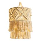 UNBRANDED Abat-jour en macramé nordique Boho macramé tissé suspendu pendentif lumière couverture moderne bureau chambre salon cuisine