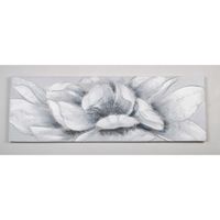 Tableau déco Fleurs  106 -  Toile peinte à la main  -  50 x 150 x 3 cm