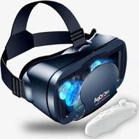 Casque VR TONIWA,Casque Réalité 3D Virtuelle, Qualité d'image 2K HD & Lumière Anti-Bleue-Casque de Réalité Virtuelle pour Jeux et