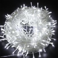 Guirlande lumineuse extérieure 100 LED 10m - SDLOGAL - 8 modes d'éclairage - lumière blanche