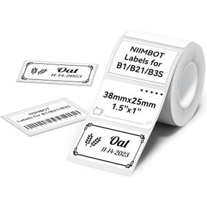 PAPIER THERMIQUE Étiquettes autocollantes - 38 x 25 mm - Compatible