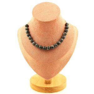 Collier Perles Labradorite De Finlande - Chaine Acier Inoxydable - Neuf Avec étiquettes