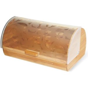 Pain Blanc Bin Boîte de Conservation rouleau bois contanier pain en bois 16x26x30cm Small 