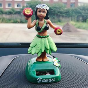 Danseuse Hawaienne Voiture Qui Bouge,Figurine Solaire Dansante, Figurine  Tableau De Bord,Jouet Voiture Solaire Balançoire Poupée Hawaiian Fille  Danse