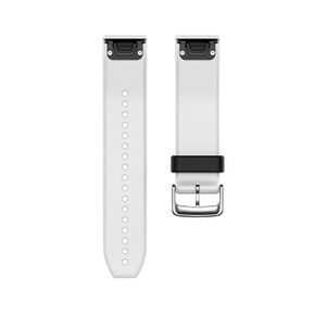 MONTRE CONNECTÉE Garmin - Bracelet de Rechange pour Montres Fenix 5 - QuickFit - 22mm - Silicone - Blanc - 120001
