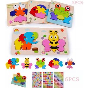 9 pièces en bois heureux Zoo Puzzle d'apprentissage bébé enfants Jouets  D@LXY80418177D - Cdiscount Jeux - Jouets