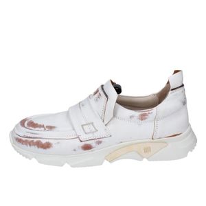 BASKET MOMA Baskets Sneakers Femme Blanc Cuir BE480