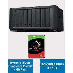 SERVEUR STOCKAGE - NAS  Synology DS1821+ Serveur NAS 8 baies IRONWOLF PRO 