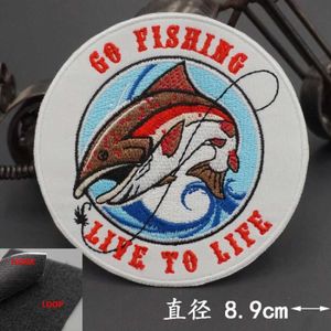INSIGNE AD 109 velcro -GO FISHING – patchs brodés sur le d